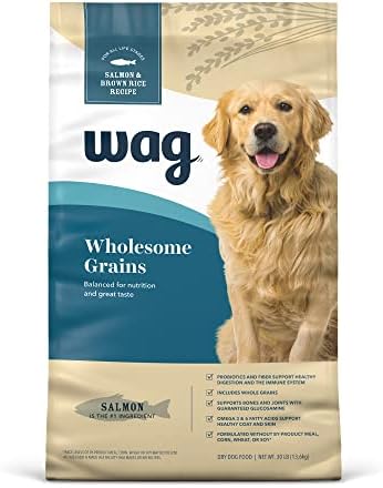  Amazon Brand – Wag Dry Dog Food, Chicken And Brown Rice 5 Lb Bag (Packaging May Vary)