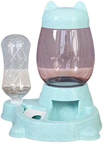  AACARB Cat Water Dispenser, Pet Automatic Drinking Fountain Dual-Use Food Bowl Water Bottle Dog Cat Feeder (Color : Pink)