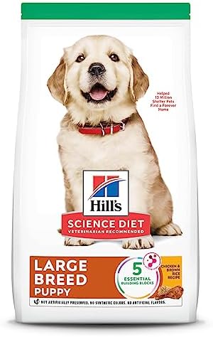  Hill's Science Diet Puppy Large Breed Chicken Meal & Brown Rice Recipe Dry Dog Food, 27.5 Lb. Bag