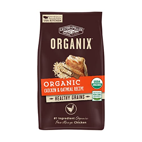  Castor And Pollux ORGANIX Organic Dog Food, Chicken And Oatmeal Recipe Dry Dog Food - 10 Lb. Bag