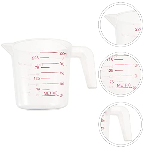  Clear Kettle 6 Pcs For Cups Milk Free Spout Food Feeder Bpa And Scale Pet Grip Handle Kitchen Cats Cooking With Jug Dogs Use Tool Bird Feeding Home Scoop Baking Measuring Plastic