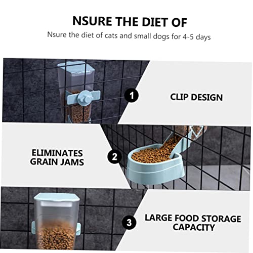  Hamster Accessories Dog Food Dispenser Cat Food Dispenser Automatic Feeder Dog Automatic Feeder Plastic The Cat Sky-Blue Cat Bowl Parakeet Food Automatic Parrot Feeder