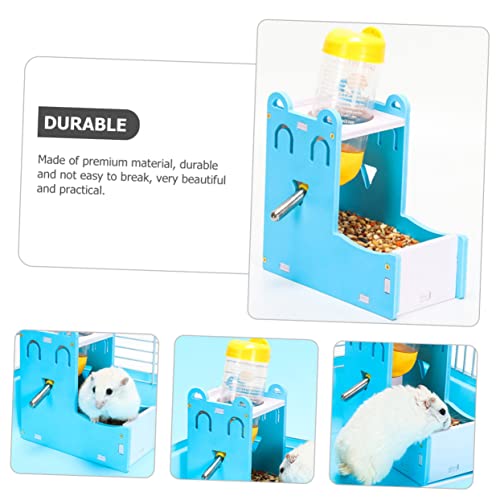  1 Set Water Chinchilla Gerbils Auto Bowl Cat Bottle Bird Small Automatic Waterer Mice Animals Dog For Food Wooden Rabbit Household Samll Parrots Animal Feeder Rat Pigeon Pet