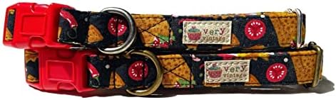  Mexican Food Collar | Burrito Collar | Chips Collar | Food Dog Collar | Food Cat Collar | Pet Animal Accessories - Organic Cotton