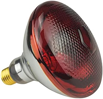  BONGBADA Heat Lamp Bulb PAR38 175 Watts 2 Pack Red Infrared Heavy Thickened Glass Lamp Bulb For Food Service, Brooder Bulb, Chicks, Pet, Bathroom, Light Therapy, Reptiles And Amphibian Use E26 Base