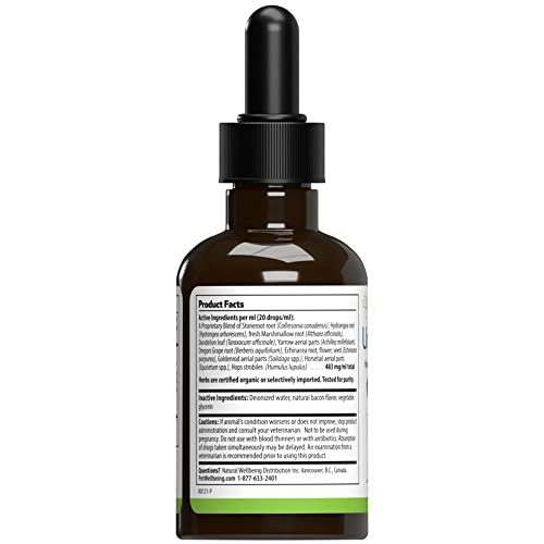  Pet Wellbeing Urinary Gold For Dogs - Vet-Formulated - Canine Urinary Tract Health, UTI & Bladder Infection, Normal Urine PH - Natural Herbal Supplement 2 Oz (59 Ml)