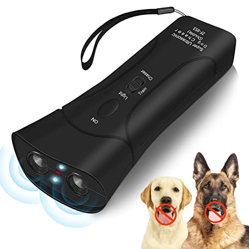  Anti Barking Device, 3 Mode Upgraded Dual Sensor Dog Barking Control Devices, 33Ft Ultrasonic Dog Barking Deterrent Pet Behavior Training Tool For Almost Dogs Indoor Outdoor