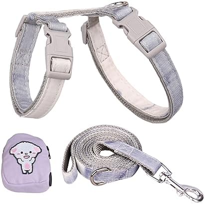 Newtensina Dog Harness Cat Harness With Little Bag For Small Dogs Cats - Pink Blue - M