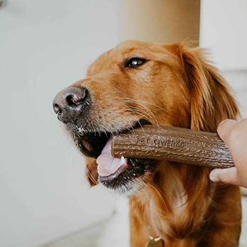  Pet Qwerks Nylon Antler Liver Flavor - Durable Dog Bones For Aggressive Chewers, Tough Nearly Indestructible Chew Proof Toys | Made In USA - For Large Breed Dogs, XL (ZA14)