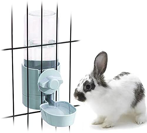  1L Automatic Rabbit Food Dispenser, Rabbit Food And Water Bowls, Small Pet Feeder With Lid, Great For Rabbits, Ferrets, Cats, Birds