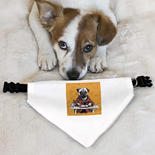 GENERIC Dog Graphic Pet Bandana Collar - Food Graphic Scarf Collar - Art Dog Bandana - S