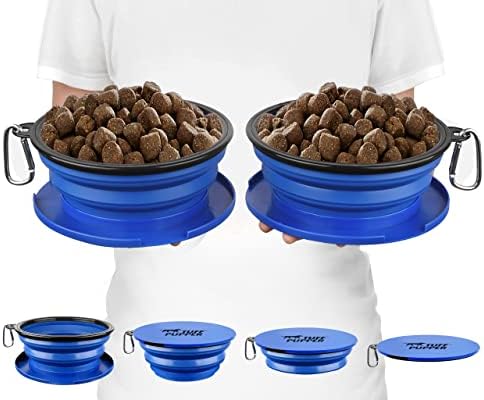  Tuff Pupper SuperBigSlurp - Collapsible Dog Bowls | Convenient Dog Travel Bowls W/Storage Lid | Keeps Pups Hydrated And Full | Portable Dog Water Bowls & Large Travel Bowls For Pets | Patent Pending