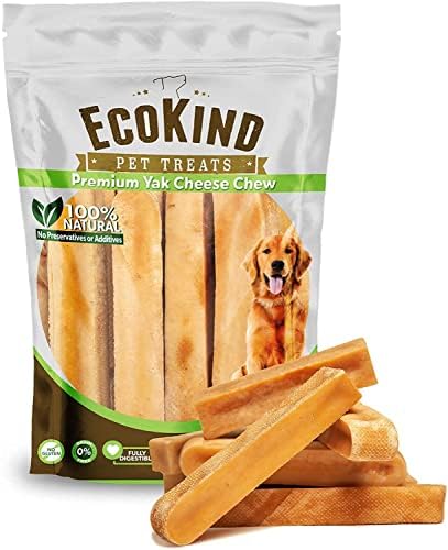  EcoKind Pet Treats Gold Yak Dog Chews | Grade A Quality, Healthy & Safe For Dogs, Odorless, Treat For Dogs, Keeps Dogs Busy & Enjoying, Indoors & Outdoor Use (Small (Pack Of 8))