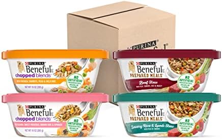  Purina Beneful Wet Dog Food, Chopped Blends With Chicken - 10 Oz. Tubs (Pack Of 8)