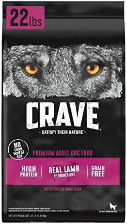  CRAVE Grain Free High Protein Adult Dry Dog Food With Lamb, 4 Lb. Bag