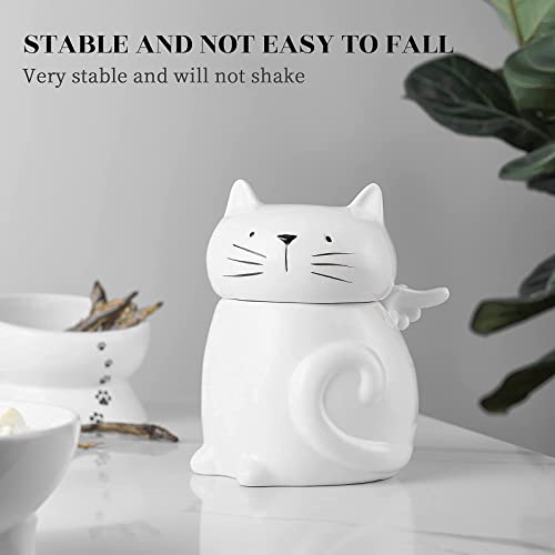  Y YHY 40oz Cat Treat Cookie Jar & 24oz Ceramic Dog And Cat Bowl Set