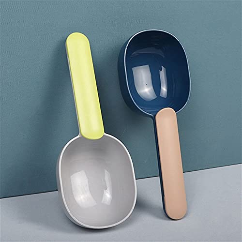  JOZZY Dog Bowls Pet Feeding Shovel Cat Food Shovel Large Capacity Thickening Cat And Dog Spoon Plastic Shovel Pet Feeder (Color : White)