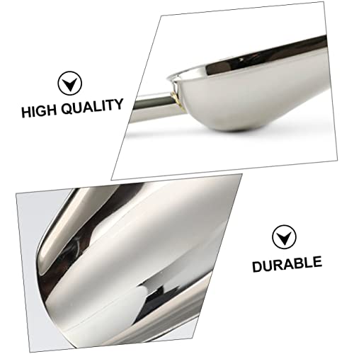  PATKAW 2pcs Dog Food Stainless Steel Spatula Stainless Steel Spoon Stainless Dog Food Scooper Metal Candy Scoop Multifunction Shovel Stainless Food Shovel Cat Food Shovel Pet Food Shovel