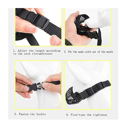  Dog Mouth Cover,Dog Muzzle Soft Mesh Muzzle,Adjustable Breathable Dog Muzzle,Dog Mask,Mouth Cover For Anti-Biting Anti-Barking,Allows Panting,for Small Medium Large Dogs