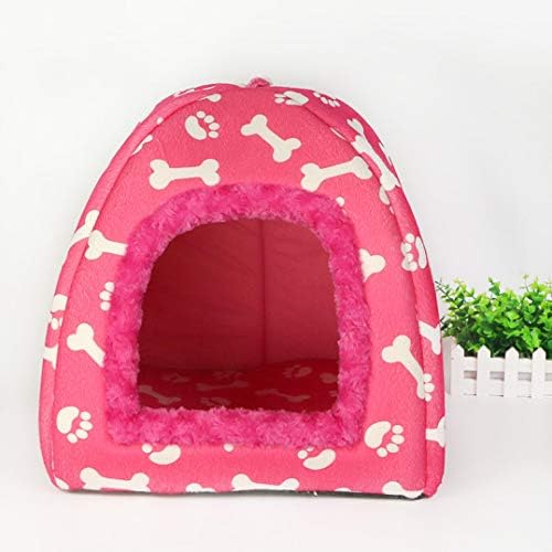  SENERY Warm Mongolian Yurts Shape Dog Bed Cave Foldable Cat Castle Bone Puppy House Tent Kennel Nest Small Dog Cushion