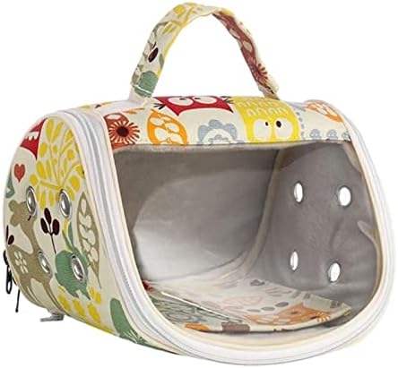  Cat Carrier Guinea Pig Travel Bag, Hamster Bed, Portable Hamster Breathable Bag, Travel Tote Bag Pet Carrier (Color : Brass)