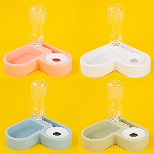  AYUSEA Pet Water Dispenser, Pet Gravity Waterer - Automatiic Refill Water Dispenser Bowl And Food Bowl For Cats Dogs - Prevent From Wet Mouths (Color : Pink)