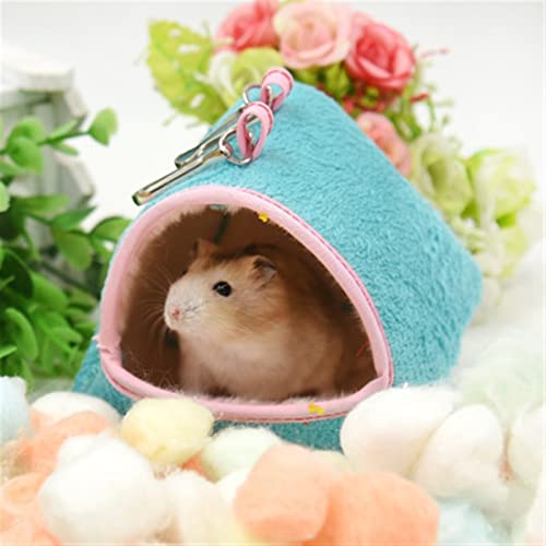  Cat Carrier Pet Hamster Cage, Plush Nest, Cotton Bed, Suitable For Squirrel Ferret Rat Small Pet Pet Carrier (Color : Brass)