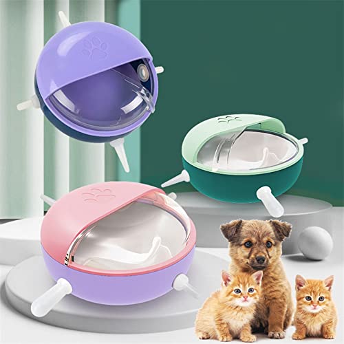  AYENCI Cat Automatic Water, Feeder Pet Dog Bottle Kittens Puppies Device With Silicone (Color : Purple)