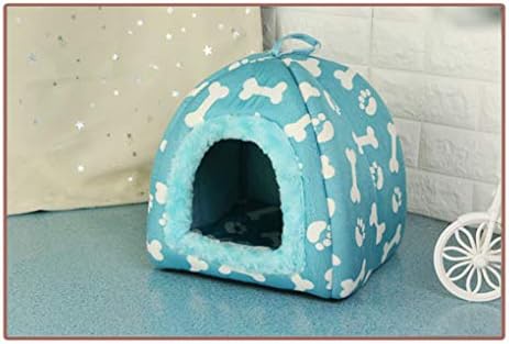  SENERY Warm Mongolian Yurts Shape Dog Bed Cave Foldable Cat Castle Bone Puppy House Tent Kennel Nest Small Dog Cushion