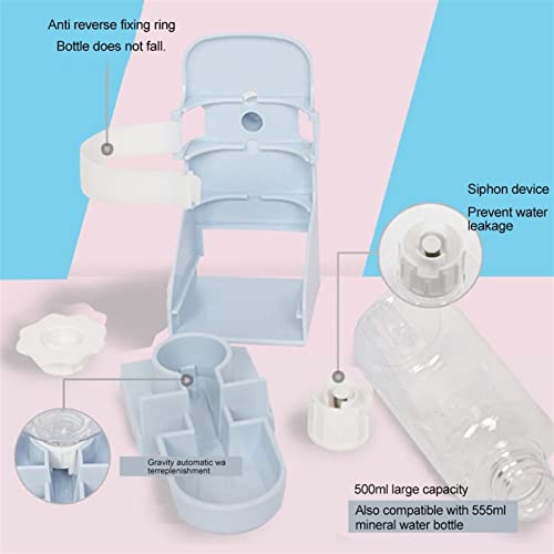  AYENCI Cat Automatic Water, 500ml Small Pet Hamster Automatic FeedersWater Fountain Plastic Rabbit Water Bottle Feeding Bowls Water Dispenser For Hamster (Color : Pink)