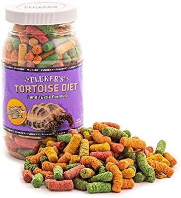  Fluker's Tortoise Diet, Large Pellet Food - Land Turtle Formula, 3.5lbs