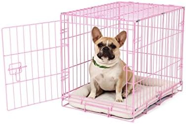  Carlson Pink Secure And Compact Single Door Metal Dog Crate, Small