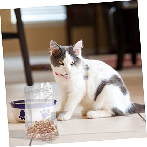  Abaodam 30Pcs Clear Packing Bags Snack Container Pet Treat Pouch Reusable Bread Bag Reusable Food Bags Reusable Zip Pouches The Pet White Pet Food Bags Self Sealing Bags Flat