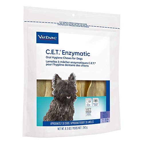  Virbac CET Enzymatic Oral Hygiene Chews For Dogs, Beef, 8.5 Ounces