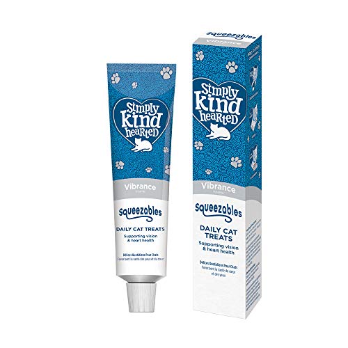  Simply Kind Hearted Squeezables Vibrance - Daily Lickable Cat Treats For Eyesight And Heart Function Support - 1 Tube (1.76 Oz), Multicolor (1022121)