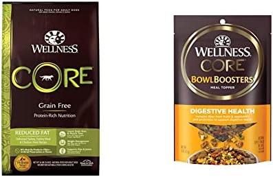  Wellness CORE Grain-Free High-Protein Dry Dog Food, Natural Ingredients, Made In USA With Real Meat, All Breeds, For Adult Dogs (Original Turkey & Chicken, 4-Pound Bag)