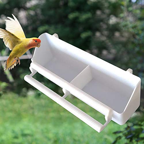  ZSQZJJ Pet Parrot Bird Feeder Parrot Hanging Food Water Bowl Pigeons Stand Cage Feeding Tools Bird Food Container