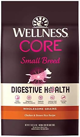  Wellness CORE Digestive Health Dry Senior Food With Wholesome Grains, Advanced Age For Dogs Over 7-Years Old, For Dogs With Sensitive Stomachs, Made In USA With Real Chicken (Senior, 24-Pound Bag)