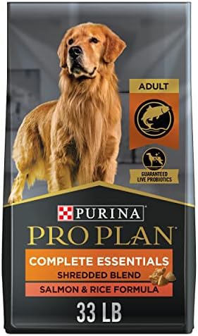  Purina Pro Plan High Protein Dog Food With Probiotics For Dogs, Shredded Blend Salmon & Rice Formula - 5 Lb. Bag