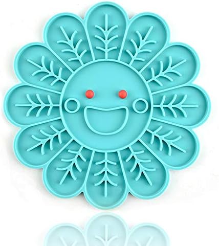  DLDER Cat Slow Feeder,2 Pack Fish-Shaped Cat Lick Treat Mat For Cats Dogs Anxiety Relief, Cat Puzzle Feeder Cat Bowl, Fun Alternative To Slow Feeder Cat Bowl (Blue And Green).