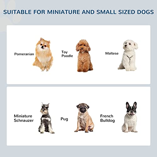  PawHut 17" Small Puppy Dog Feeding Station For Messy Pets, Stainless Steel Elevated Dog Bowls With Modern Wooden Frame, Dog Food Stand Pet Feeding Station, White