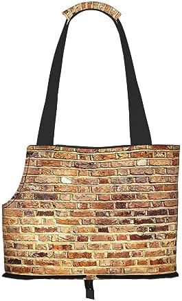  Mqgmz Industrial Brick Wall Background Print Pet Carrier Tote Bag With Pocket Safety - Amazing Design