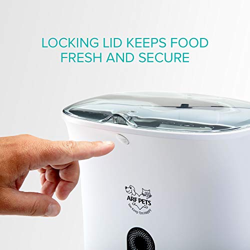  Arf Pets Automatic Pet Feeder Food Dispenser For Dogs, Cats & Small Animals – Features Distribution Alarms, Portion Control & Voice Recording – Timer Programmable Up To 4 Meals A Day