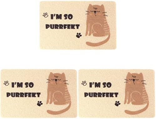  Large Cat Litter Mat 2pcs Cat Kittens Inch Scatter Pad Non- X. Cats/Mat Dogs For Carpet Cats Dogs/Cartoon Backing, Cm Urine Food Kitten Mat- Pet Cushion Non- Sleeping