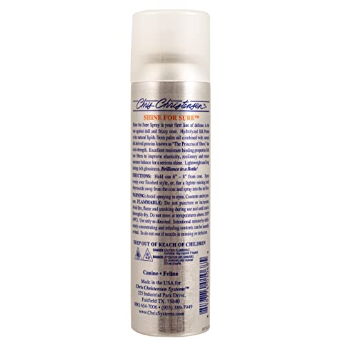  Chris Christensen Shine Coat Dog Conditioner And Shine Spray, Groom Like A Professional, Moisturises & Shines, Ready To Use, All Coat Types, Made In USA, 4oz