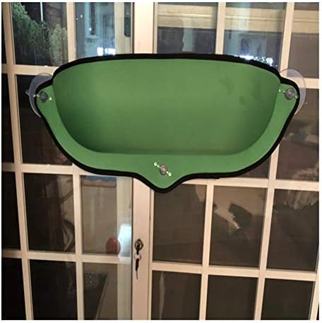  YangYan Cat Window Hammock With Strong Suction Cups Pet Kitty Hanging Sleeping Bed Comfortable Warm Ferret Cage Cat Shelf Seat Beds (Color : Black)