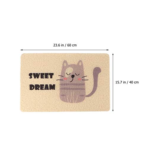  Mipcase Large Cat Litter Mat 3pcs Kittens Cats/Litter Food Cm Inch Pad Puppy Urine Dogs Mat Backing, Sleeping Pet, Kitten With Non- Fedding Mat, Mat- Proof Beige Scatter For Washable,