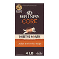 Wellness CORE Digestive Health Dry Dog Food With Wholesome Grains, Highly Digestible, For Dogs With Sensitive Stomachs, Made In USA With Real Chicken (Adult, 4-Pound Bag)