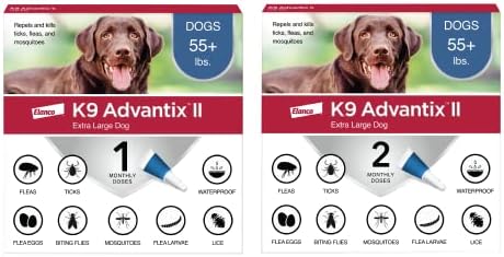  K9 Advantix II XL Dog Vet-Recommended Flea, Tick & Mosquito Treatment & Prevention | Dogs Over 55 Lbs. | 2-Mo Supply