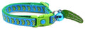 Pickle Cat Collar With Bell | Safety Breakaway Collar | Adjustable Large Size Or Kitten Collar (Small(10lbs & Less), Blue)